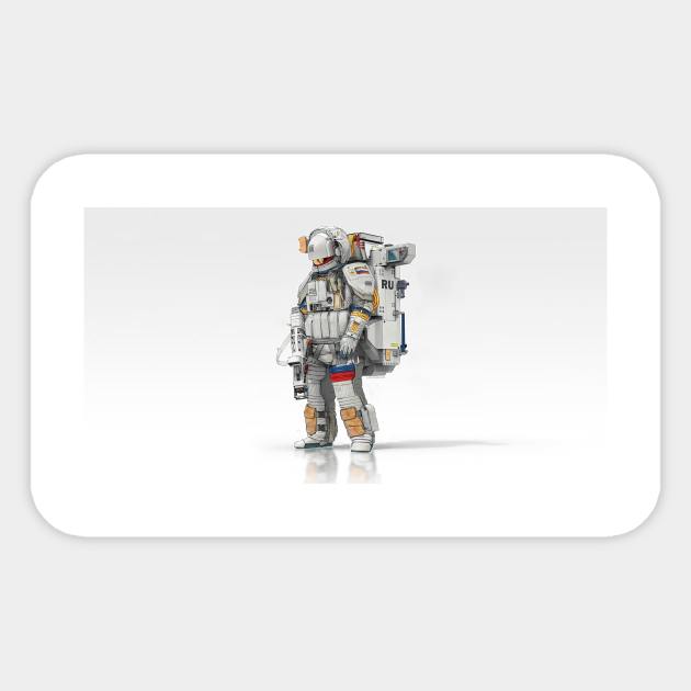 Russian space warrior Sticker by buco